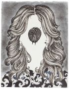 Youth 5 - Udsmykning på Marselisborg Gymnasium: Youth no. 5, 2016, blæk og blyant på papir. 50 x 38 cm.