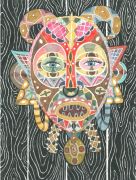 Mask - 2015, 31 x 23 cm., Akvarel, tusch og blyant på papir. Mask - 2015, 31 x 23 cm., Akvarel, tusch og blyant på papir.