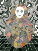 Somebody - 2015, 31 x 23 cm., Akvarel og tusch på papir. Somebody - 2015, 31 x 23 cm., Akvarel og tusch på papir.