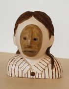 Exotic Souvenir (Girl Bust) - 2017, Burned ceramics, Acrylic paint, lacquer, 24x17 cm