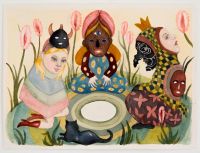 Rådet / the Council - Akvarel på papir. 2018. 44x33 cm