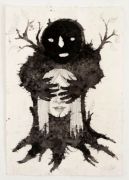 Træmonster / Wood Monster - Tusch og blyant på japanpapir. 2018. 27x19,5 cm