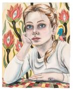 Psychic Teen - 2021, 38x48 cm., Akvarel på papir Psychic Teen - 2021, 38x48 cm., Akvarel på papir
