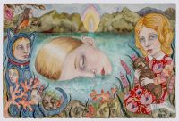 Still Water - 2021, 152x102 cm, Akvarel og tusch på papir Still Water - 2021, 152x102 cm, Akvarel og tusch på papir