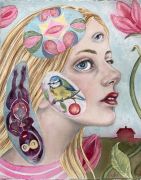 Psychic Teen I (Mind) - 2022, 48 x 38 cm., Akvarel og tusch på papir. Psychic Teen I (Mind) - 2022, 48 x 38 cm., Akvarel og tusch på papir.