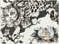 The Hunter - 57x76 cm. Watercolour, ink and felt-tip pen on paper.