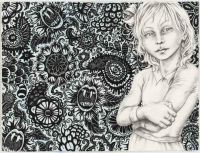 The Wallpaper - 57x76 cm. Pencil, Ink and watercolour on paper.