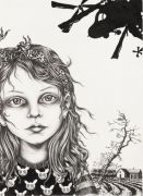 Abduction - 2009. 57x76 cm. Felt-tip pen, posca pen and indian ink on paper.