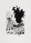 Doll's Carriage - 2009. 57x76 cm. Felt-tip pen, posca pen and indian ink on paper.