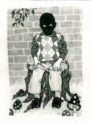 Boy_sitting - _2013, 23 x 31 cm. Indian Ink and felt-tip pen on paper.
