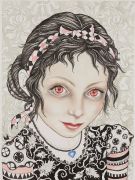 Nina - _2013, 57 x 76 cm. Watercolour, Indian Ink and felt-tip pen on paper.