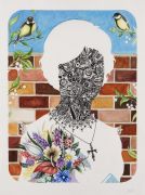 The_Confirmand - _2013, 57 x 76 cm. Watercolour, Indian Ink and felt-tippen on paper.