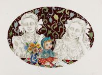 The_Norwegian_Sisters - _2013, 76 x 57 cm. Watercolour and Indian Ink on paper.