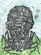 Common House Spider - 2014, 31 x 23 cm., Akvarel, tusch og blyant på papir.
Common House Spider - 2014, 31 x 23 cm., Akvarel, tusch og blyant på papir.